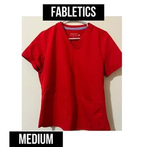 Fabletics Women's Bold Red Short Sleeve Top